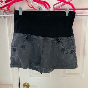 Dark denim jolt with waist stretch shorts